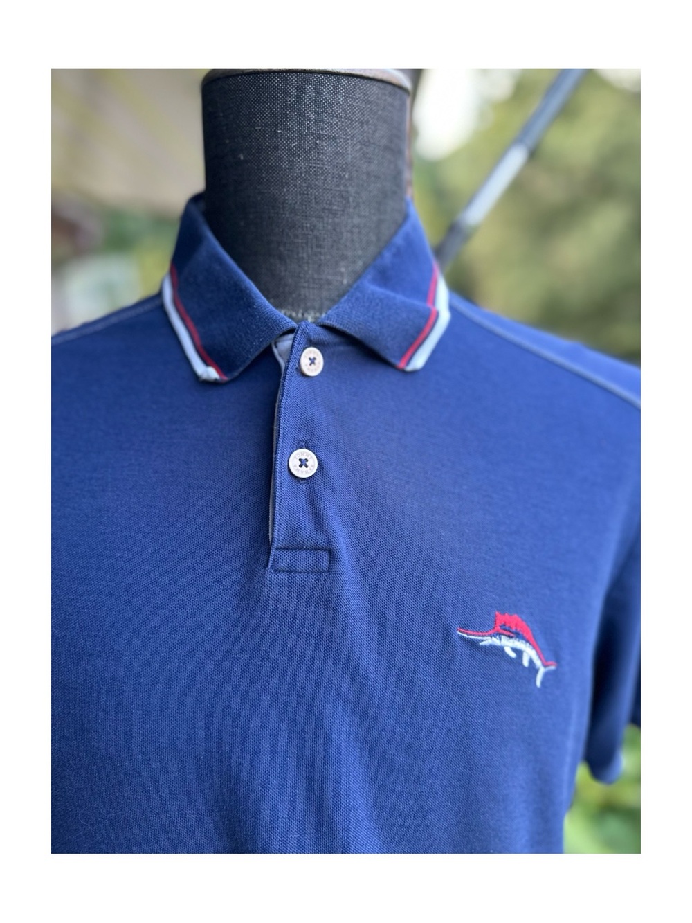Tommy Bahama Men’s Island Zone Navy Short-Sleeved Polo Size Large